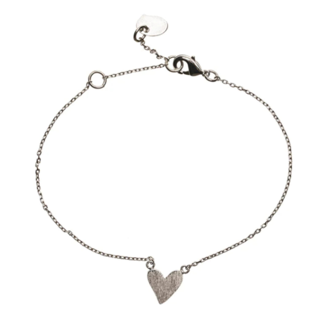 Irregular Heart Bracelet Silver