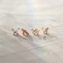 Load image into Gallery viewer, LIZA - MINI SNAKE STUD EARRINGS
