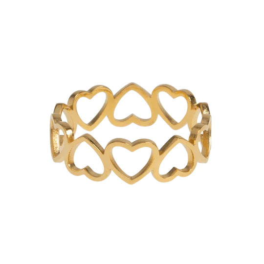 Sophie - Heart Outline Ring Stainless Steel