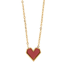 Load image into Gallery viewer, Sarah - Red Heart Necklace Stainless Steel
