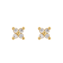 Load image into Gallery viewer, Ana - Crystal Flower Stud Earrings Stainless Steel
