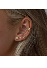 Load image into Gallery viewer, DORIS - DAISY FLOWER ENAMEL STUD EARRINGS
