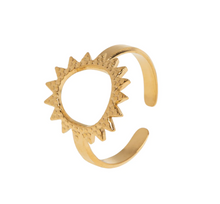 Load image into Gallery viewer, Hailey - Large Sun Ring Stainless Steel
