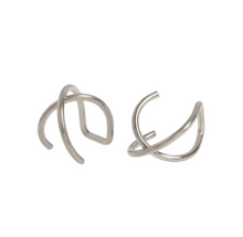 Load image into Gallery viewer, Uli - Crossed Earcuff Stainless Steel
