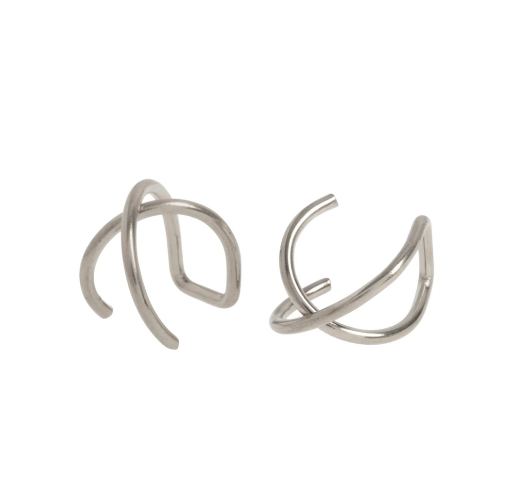 Uli - Crossed Earcuff Stainless Steel