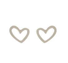 Load image into Gallery viewer, Sarah - Heart Outline Stud Earring Stainless Steel
