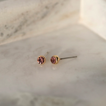 Load image into Gallery viewer, AMELIA - CRYSTAL PURPLE MINI stud earrings
