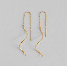 Load image into Gallery viewer, Tina - Swirly Shape Chain Earrings - Stainless Steel
