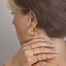 Load image into Gallery viewer, Alexandra - Classic Gold Hoop Earrings Stainless Steel
