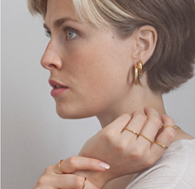 Load image into Gallery viewer, Alexandra - Classic Gold Hoop Earrings Stainless Steel
