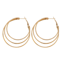 Load image into Gallery viewer, Eleonora - Thin Triple Hoop Earrings
