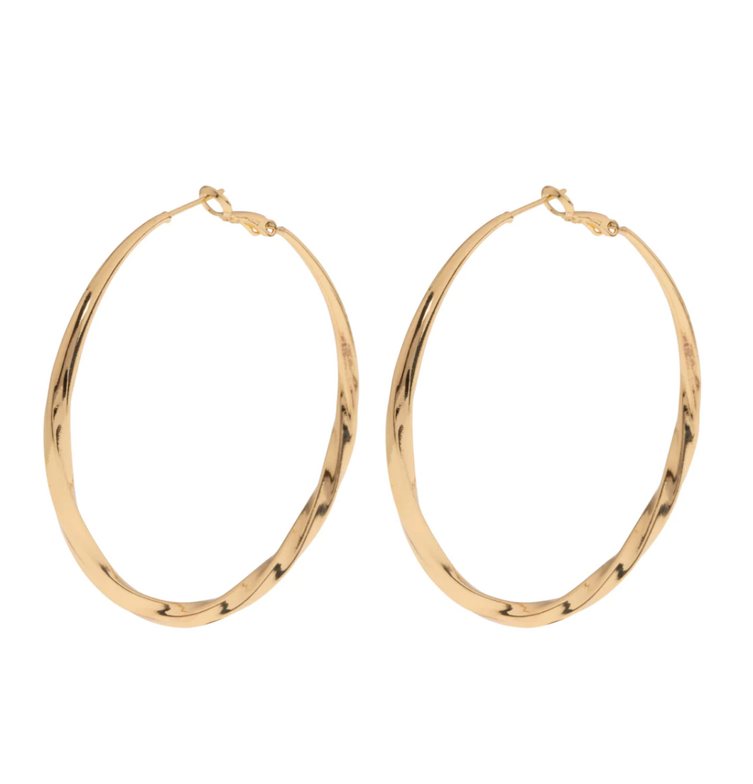 Willow - Twisted Large Hoop Earrings