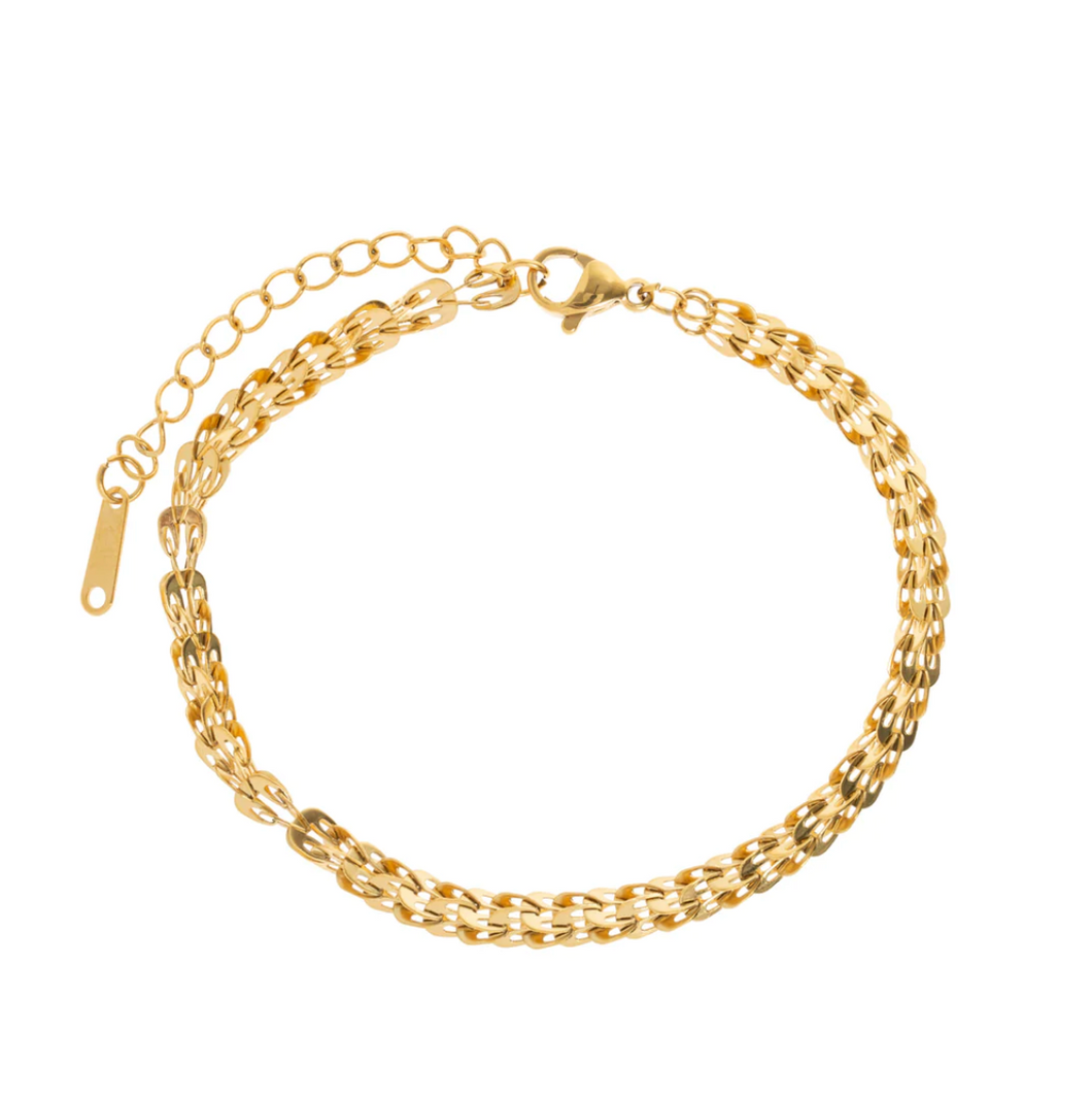 Celine - Bismarck Inspired Chain Vintage Bracelet - Stainless Steel