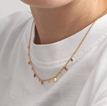 Load image into Gallery viewer, Lia - Tiny Rectangle Necklace - Stainless Steel
