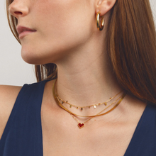 Load image into Gallery viewer, Lia - Tiny Rectangle Necklace - Stainless Steel
