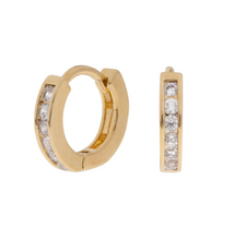 Load image into Gallery viewer, Emily - Classic Crystal Huggie Earrings
