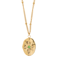 Load image into Gallery viewer, Delilah - Necklace with Gold Brick Crystal Pendant Stainless Steel
