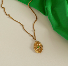 Load image into Gallery viewer, Delilah - Necklace with Gold Brick Crystal Pendant Stainless Steel
