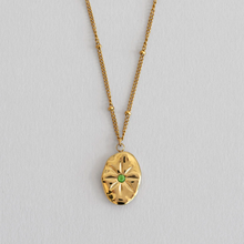 Load image into Gallery viewer, Delilah - Necklace with Gold Brick Crystal Pendant Stainless Steel
