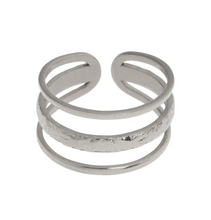 Load image into Gallery viewer, Eliza - Triple Lined Ring Stainless Steel
