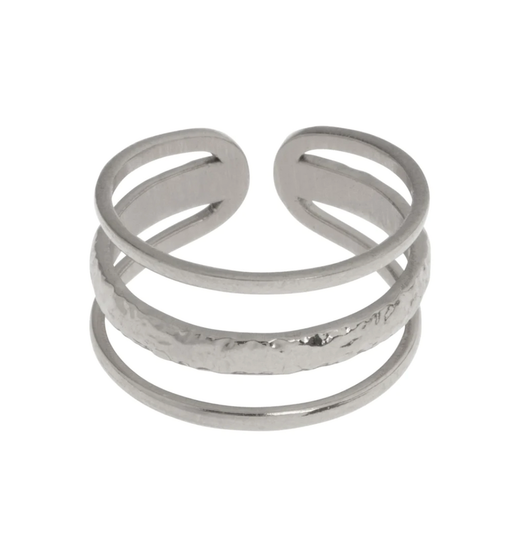 Eliza - Triple Lined Ring Stainless Steel