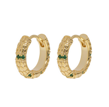 Load image into Gallery viewer, Kiia - Snake Hoop Earrings
