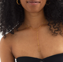 Load image into Gallery viewer, Klara - Lariat Necklace with Gold Dots Stainless Steel
