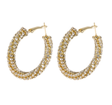 Load image into Gallery viewer, Estere - Sparkling Hoop Earrings
