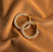 Load image into Gallery viewer, Estere - Sparkling Hoop Earrings
