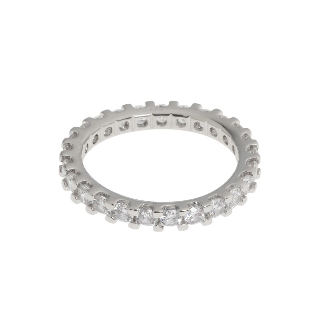 Daria - Thin Crystal Crown Ring