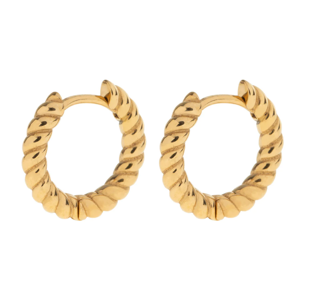 Elinor - Twisted Hoop Earrings Stainless Steel