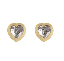 Load image into Gallery viewer, Gaya - Crystal Heart Stud Earrings
