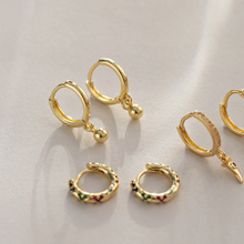 Load image into Gallery viewer, Kailo - Ball Hoop Earrings
