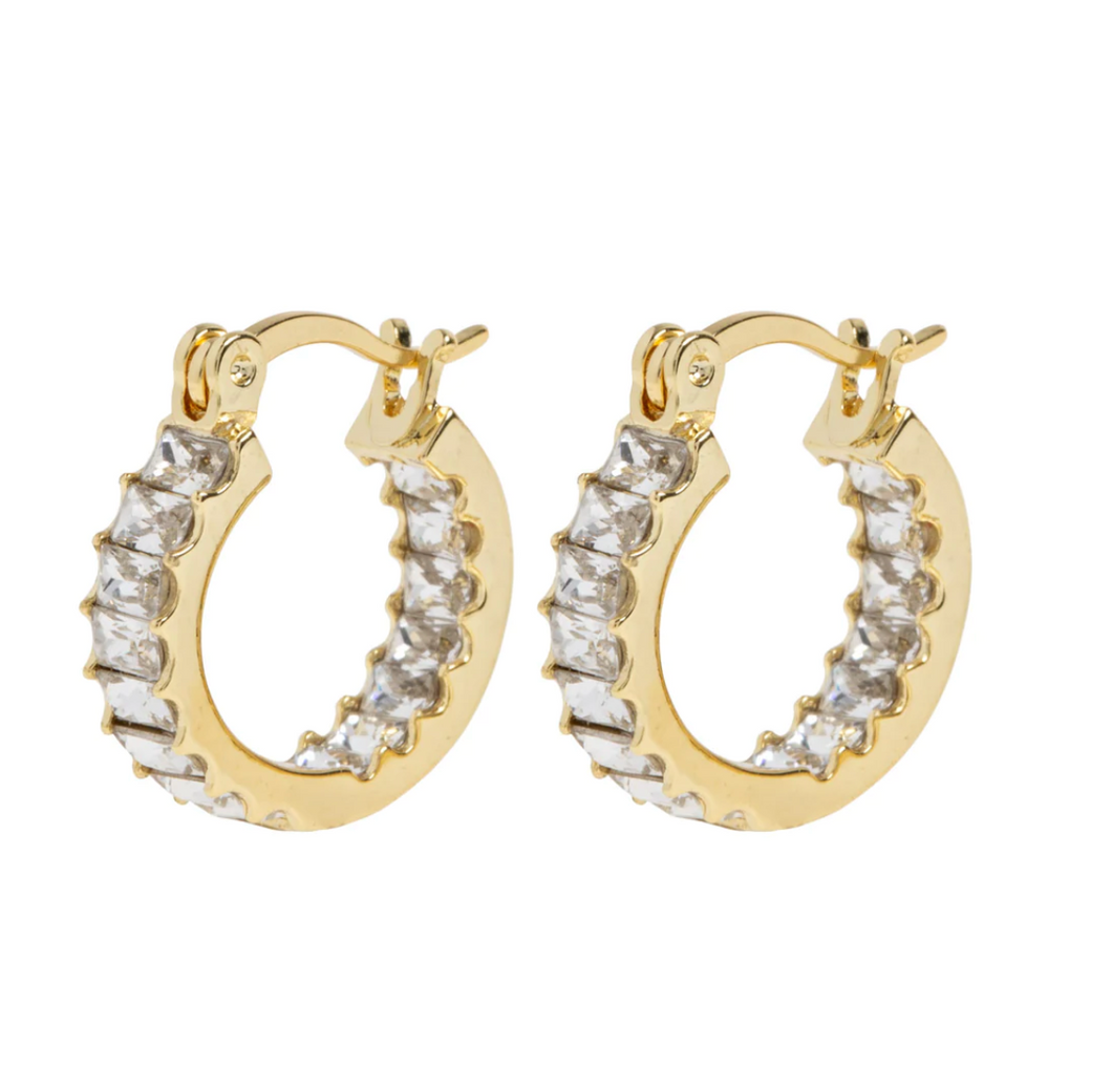 Ray Crystal Hoop Earrings