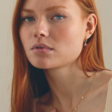 Load image into Gallery viewer, Beatrice Crystal Bee Hoop Earrings
