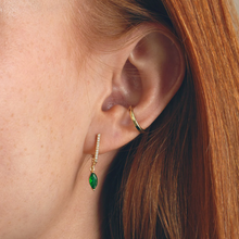 Load image into Gallery viewer, Amanda Green Crystal Hoop Earrings
