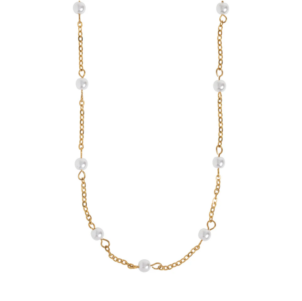 Estelle Soft Pearl Necklace Stainless Steel