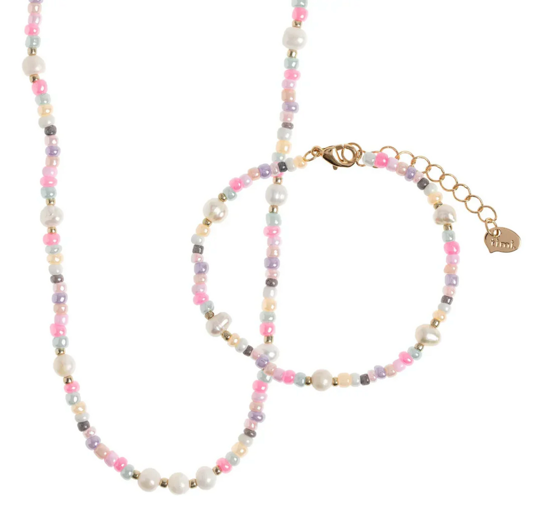 Tess Pastel Bead and Pearl Set