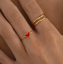 Load image into Gallery viewer, Sarah Red Heart Ring Stainless Steel
