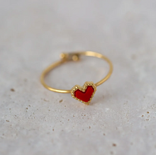 Load image into Gallery viewer, Sarah Red Heart Ring Stainless Steel
