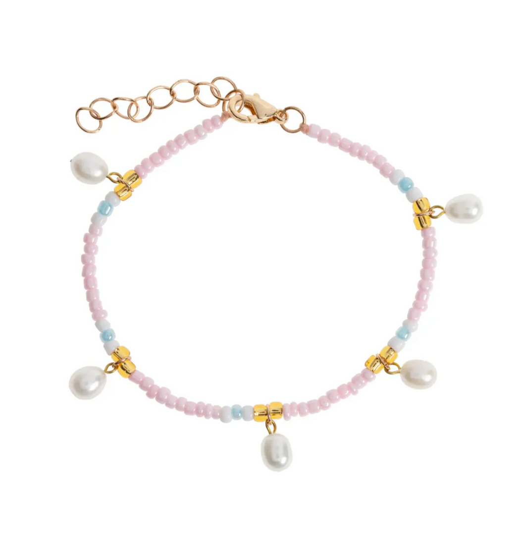 Fanny Pearl and Colorful Bead Summer Bracelet