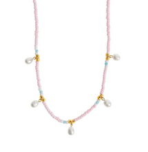 Load image into Gallery viewer, Fanny Pearl and Colorful Bead Summer Necklace
