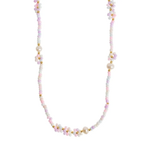 Load image into Gallery viewer, Elsa Colorful Beads Flower and Pearl Powder Necklace
