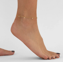 Load image into Gallery viewer, Anae Crystal Chain Anklet Stainless Steel
