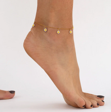 Load image into Gallery viewer, Astrid Daisy Flowers Anklet Stainless Steel
