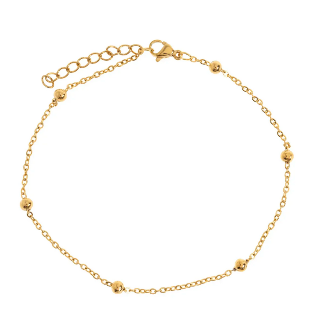 Heather Bohemic Lariat Anklet Stainless Steel