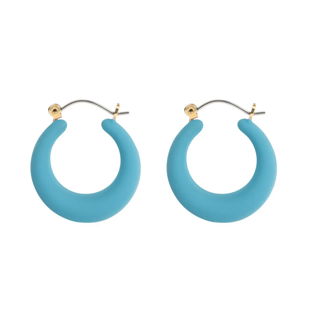 Donna Plastic Hoop Earrings