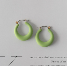 Load image into Gallery viewer, Donna Plastic Hoop Earrings
