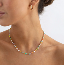 Load image into Gallery viewer, Sigrid Flower and Pearl Colorful Bead Summer Necklace
