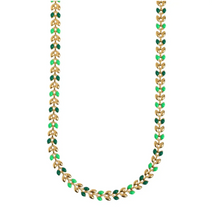 Load image into Gallery viewer, Fleur Enamel Wheat Chain Necklace Stainless Steel
